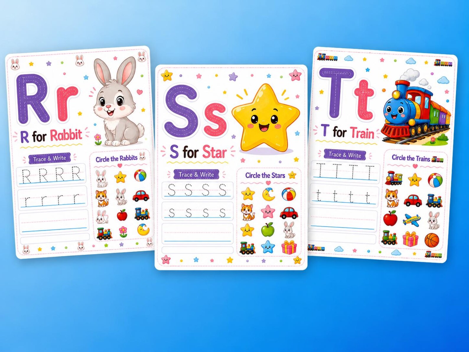 CuteLearner printable Alphabet Tracing Worksheets A–Z Printable | Preschool & Kindergarten Letter Tracing Practice | ABC Handwriting Activity for Kids | Dat It — preview 3